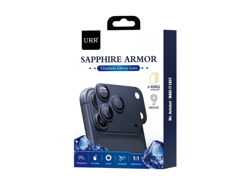 URR Apple iPhone 17 Pro Max Sapphire Armor Kamera Lens Koruyucu