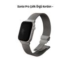 Apple Watch Dante Pro Çelik Örgü Kordon